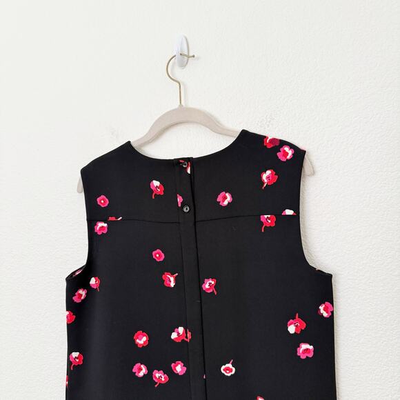 [Kate Spade New York] Black Cherry Blossom Floral Print Sleeveless Blouse Sz 10 - Picture 5 of 11